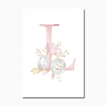 Beebit&uuml;druk Roosad Lilled L&otilde;uend Plakat Lastetoa seinakunstitr&uuml;kk Kaasaegsed t&auml;hed Maalimine Seinapildid P&otilde;hjamaade laste magamistoa kaunistus 30x40cm No Frame