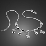 100 % 925 Sterling H&otilde;bedast jalav&otilde;ru Naiste Armsad J&auml;nkukella Ehted Suvised Rannasandaalid K&auml;ev&otilde;ru Jalakingitus