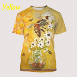 Suvine Meeste Mood Mesilane 3D Prinditud L&uuml;hikeste Varrukatega T-s&auml;rk Meeste V&auml;listingimustes Stretch T&auml;navar&otilde;ivad Unisex vabaaja T-s&auml;rgid To S