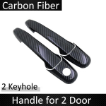 Black Carbon Fiber handle Or Chrome Side Door Cover Trim Set for Mazda 5 Premacy 2004~2018 Car Accessories 2005 2006 2007 1 Keyhole 2 Door