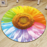 3D-prinditud vaip elutuppa, l&uuml;hike plush &uuml;mmargune libisemisvastane p&otilde;randamatt K&otilde;rgekvaliteediline romantiline vaip Pehmed vaibad magamistoa kodukaunistamiseks Diameter 60cm