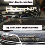 Auto 3D EXPLORER fikseeritud t&auml;hega kapoti embleemi kroomitud m&auml;rgi kleebis must