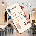 Cartoon Cute Bear Rainbow Giraffe ilmaennustuse juhtum Samsung A01