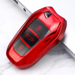 Kvaliteetne TPU auto kaugjuhtimispuldi v&otilde;tme&uuml;mbrise kate Peugeot 208 308 408 508 2008 3008 4008 5008 Citroen C1 C4 C6 C3-XR Picasso DS3 DS4 jaoks punane
