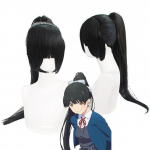 Anime Love Live!Superstaar!! Hazuki Ren Cosplay parukas must sirge parukas hobusesabaga kuumakindlate s&uuml;nteetiliste juustega One Size must