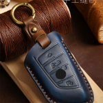 Nahast auto v&otilde;tme&uuml;mbrise kate BMW F20 G20 G30 X1 X3 X4 X5 G05 X6 tarvikud auto stiilis hoidik kest v&otilde;tmehoidja kaitse must