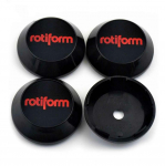 4 TK 65 mm 68 mm Rotiform logo kleebis Embleem Rotiform m&auml;rk Auto rummu kork Rattad Veljed Keskkorgid Auto stiilitarvikud 65 mm must