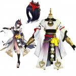 Kujo Sara Cosplay kost&uuml;&uuml;m Hanfu kleit naistele Halloweeni koomiksite kost&uuml;&uuml;m L-(Suit+Wig)