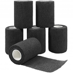 Pakis 6 isekleepuvat sidusat sidet S&otilde;rme kipsside Fikseerimisside S&otilde;rmede elastne side K&auml;ed Varbad ja jalad 7 5 cm x 4 5 m (must 21x16x5cm