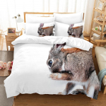 3D K&uuml;&uuml;liku voodipesukomplekt Armas loomade tekikate padjap&uuml;&uuml;r 2/3 t&uuml;kki AU180 * 210 t&auml;issuuruses kiiresti kuivav pehme kodutekstiil Baby 100x135cm