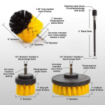 4 tk puuriharja elektriline kinnituskomplekt Power scrubber Cleaning vaibapuhastusvahendid kollane