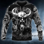 Kevad-s&uuml;gis meeste r&otilde;ivad Viking Hoodies Pusa 3D Prindiga Skull Angel Streetwear Vintage pikkade varrukatega meeste pullover jakid L