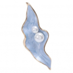 Faux Pearls Lehekujuline Pross Pin Email Elegant M&auml;rgi Mantel Kampsun Kaelusn&otilde;el R&otilde;ivaste Aksessuaarid sinine