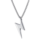 Moodne OPK Creative Lightning titaanist terasest meeste kaelakee h&otilde;be