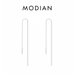 Modian 925 Sterling Silver elegantsed pika tutiga rippuvad k&otilde;rvar&otilde;ngad, lihtsad roosakuldsed rippuvad k&otilde;rvar&otilde;ngad naistele h&otilde;beehted h&otilde;be