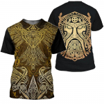 Viking Armor 3D prinditud T-s&auml;rk Meeste Harajuku l&uuml;hikeste varrukatega s&auml;rk vabaaja t&auml;navaratsaniku suvine unisex s&auml;rk S