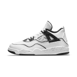 Air Jordan 4 Retro PS DIY Laste tossud Valge Must Volt DC4100-100 29.5