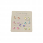 Fantastiline haldjas v&auml;rviline t&auml;ht Moon Stud k&otilde;rvar&otilde;ngaste komplekt naistele roosa lilla l&auml;bipaistev armas k&otilde;rvar&otilde;nga ehe kingitus