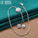 Madokett romantilise roosiga kaelakee kingitus 925 Sterling Silver Classic Ehted 50cm