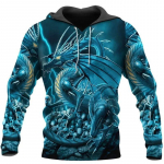 Kevadine 3D Draakoni mustriga Meeste kapuutsid Mood Loomade tr&uuml;kised Pusad Vaba aeg O-kaelusega Pullover Mantel Hip Hop Stiilis Joped S