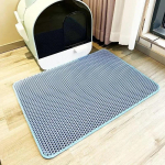 Kassiliivamatt Kahekihiline libisemiskindel suur lemmikloomade liivakasti filtermatt Kulumiskindel veekindel kassiliivamatid Lemmikloomavaip Pritsmevastane liivalekkematt A-30X30CM sinine