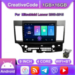 10-tolline Android Mitsubishi Lancer 2008-2015 autoraadio multimeedia videopleier GPS-navigatsioon WIFI 1+16GB