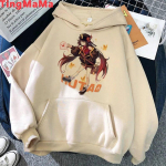 Genshin Impact Hu Tao hoodies Unisex tr&uuml;kitud Oversized Unisex hoddies dressipluusid harajuku Unisex Hoodie L