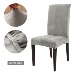 P&otilde;hjamaade stiilis flanell elastne m&auml;&auml;rdumisvastane toolikate Spandex hotelli kodupeole pulmabanketiks 6PCS helehall v&auml;rv