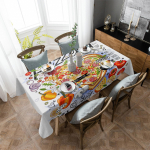 Gourmet Graffiti Pizza laudlina P&uuml;hadekaunistused Veekindlad ristk&uuml;likukujulised laudlinad Pulmakaunistused Lauakate 4pcs 33x48 Table mat