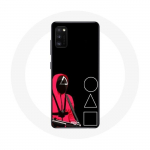 Samsung galaxy S20 pluss Squid Game Maskide &uuml;mbris, kolmnurkne ruut ja ring