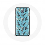 &Uuml;mbris Samsung Galaxy j3 2016 Butterflies sinise taustaga