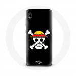 &Uuml;mbris Samsung Galaxy A10 One Piece Manga Skull musta taustaga must