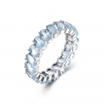 T&auml;is topaasi looduslik helesinine topaas elernality S&otilde;rmus 925 sterling h&otilde;be peen ehtis naistele kena kingitus igap&auml;evaseks kandmiseks us ring size 7#