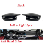 M4 style Rearview Mirror Cover Carbon Fiber/Black for BMW 3 4 5 7 8 Series G20 G21 G28 G30 G38 G11 G12 G15 G16 M4 style LHD RHD LHD-Black black