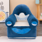 Kids Sofa Cover Armchair Bed Cartoon Animals Shaped Furniture Protector recliner Chair shark white