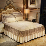 Luksuslik voodikate Pehme 45 cm k&otilde;rgendatud voodiseelik Kodu Reguleeritav voodipesukomplekt Queen King Size voodikate koos padjap&uuml;&uuml;ridega 3pcs 120x200cm