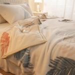 Kahepoolne polsterdatud ruuduline tekk magamistuppa, talvesooja, &uuml;he kahekordse fliisist tekid Couverture De Lit Chaud Hiver Maison 48x74 pillowcase 2pc