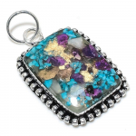 Natural Spiny Oyster Gemstone Handmade 925 Sterling Silver Pendant 2.25 z7l23