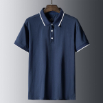 Flip Collar kootud polos&auml;rk l&uuml;hikeste varrukatega meeste Slim Fit vabaaja meeste kampsun poolvarrukatega T-s&auml;rk 8XL