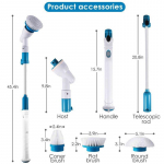 Elektriline Spin Scrubber Turbo Scrub puhastushari Juhtmeta laetav vannitoapuhastusvahend