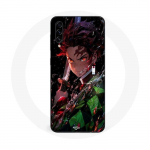 Coque Maniacase pour Samsung Galaxy A50 Demon Slayer Tanjiro Kamado &eacute;nerv&eacute; manga anime