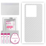 apgo Protective Skin Sticker for the back compatible with Vivo IQOO Neo7 Racing Edition, Wrap Film, Foil, Vinyl - Pattern Transparent Carbon