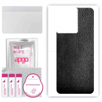 apgo Protective Skin Sticker for the back compatible with OnePlus Ace, Wrap Film, Foil, Vinyl - Pattern Black Leather