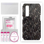 apgo Protective Skin Sticker for the back compatible with Oppo Find X2 Pro, Wrap Film, Foil, Vinyl - Pattern Carbon Black Pixel
