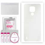 apgo Protective Skin Sticker for the back compatible with Motorola Moto E7, Wrap Film, Foil, Vinyl - Pattern Matte Transparent