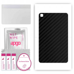 apgo Protective Skin Sticker for the back compatible with Samsung Galaxy Tab A 10.1 (2019), Wrap Film, Foil, Vinyl - Pattern Carbon Black