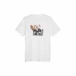 Puma X One Piece Multikaprint Vabaaja &Uuml;mmarguse Kaelusega L&uuml;hikeste Varrukatega T-s&auml;rk Unisex Topp Valge 624665-02 S