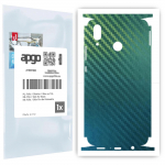 apgo Protective Skin Sticker for the back+sides compatible with Huawei nova 3, Full Wrap Film, Foil, Vinyl - Pattern Carbon Chameleon CAKA1