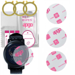 3x apgo Ultra-Clear Hybrid protective glass compatible with Motorola Moto Watch 100, flexible nano glass, great replacement for tempered glass, scratc