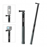 TELESIN GP-MNP-002 kaasaskantav selfie stick s&uuml;sinikkiust kaamera statiiv 32-120 cm / 12,6-47,2 tolli must